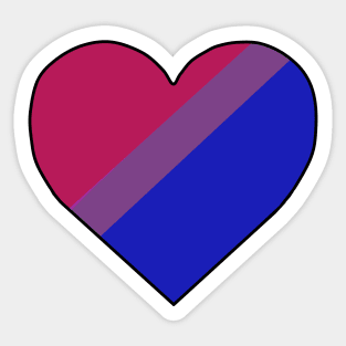 Bisexual Pride Heart Sticker